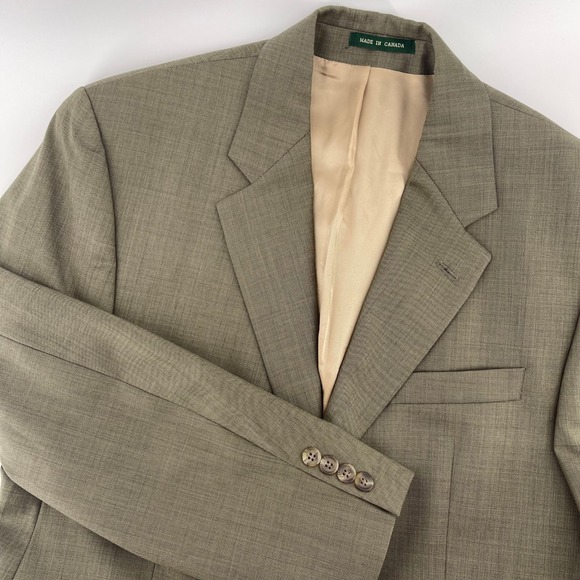 Ralph Lauren Wool Blazer Sport Coat Made in Canada‎ Two Button Front 40S - Picture 1 of 9